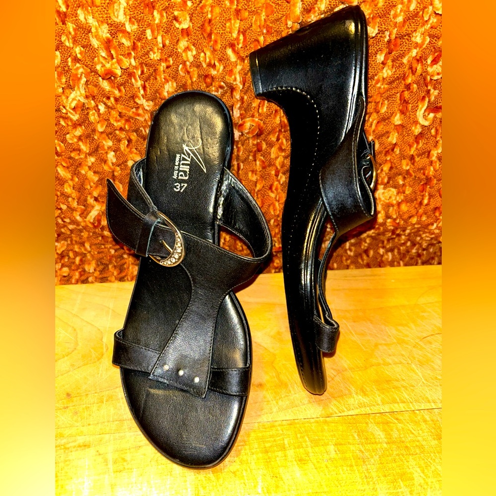 Azure Wedge Sandal